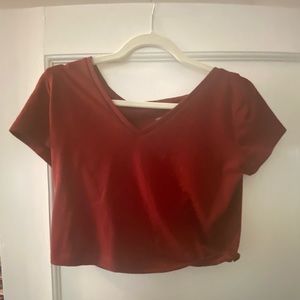 Cute red Crop top